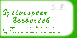 szilveszter berberich business card